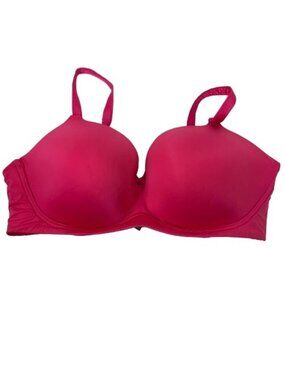 Torrid Curve Pink Wire Free Push Up Plunge Bra 44DD Convertible Barbiecore